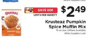 ShopRite Krusteaz pumpkin spice muffin mix offer