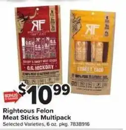Giant Food Righteous Felon Meat Sticks Multipack offer