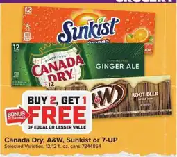 Giant Food Canada Dry, A&W, Sunkist or 7-Up offer
