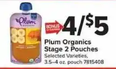 Giant Food Plum Organics Stage 2 Pouches offer