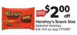 Giant Food Hershey's Snack Size offer
