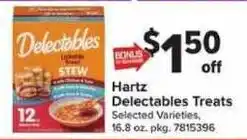 Giant Food Hartz Delectables Treats offer