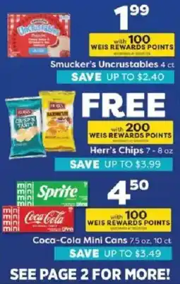 Weis Markets Smucker's Uncrustables offer