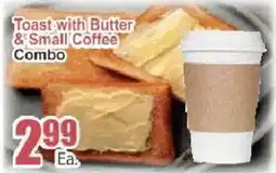 Key Food Toast with Butter & Small Coffee Combo offer