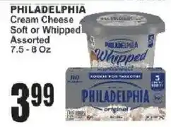 Key Food Philadelphia cream cheese soft or whipped assorted offer