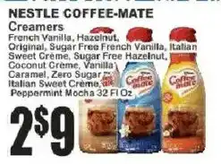 Key Food Nestle coffee mate creamers offer