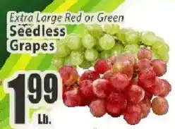 Key Food Extra Large Red or Green Seedless Grapes offer