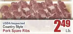 Key Food Country style pork spare ribs offer