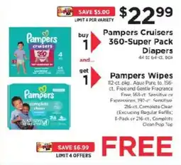 ShopRite Pampers Cruisers Diapers offer
