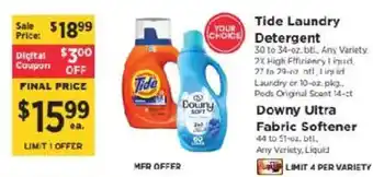 ShopRite Tide Laundry Detergent offer