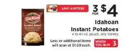ShopRite Idahoan instant potatoes offer