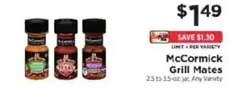 ShopRite McCormick Grill Mates offer