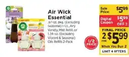 ShopRite Air Wick Essential Oils Refills offer