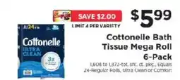 ShopRite Cottonelle bath tissue mega roll offer