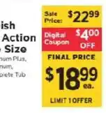 ShopRite dish action tub size offer