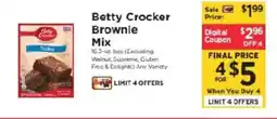 ShopRite Betty Crocker Brownie Mix offer