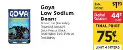 ShopRite Goya low sodium beans offer