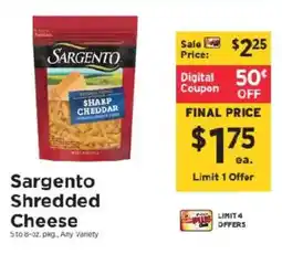 ShopRite Sargento shredded cheese offer