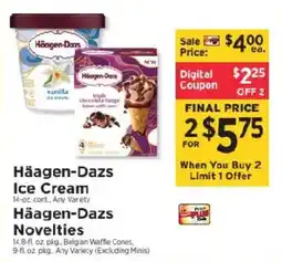ShopRite Haagen-Dazs ice cream offer