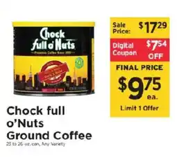 ShopRite Chock full o'Nuts Ground Coffee offer