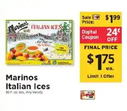 ShopRite Marinos Italian Ices offer