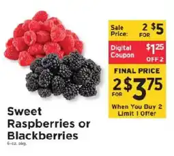 ShopRite Sweet Raspberries or Blackberries offer