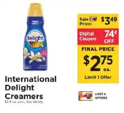 ShopRite International Delight Creamers offer