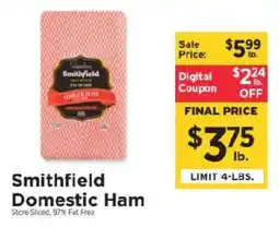 ShopRite Smithfield Domestic Ham offer