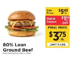 ShopRite 80% Lean Ground Beef offer