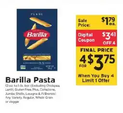 ShopRite Barilla Pasta offer