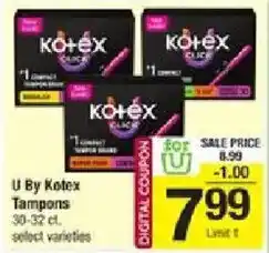 Star Market U by Kotex Tampons offer