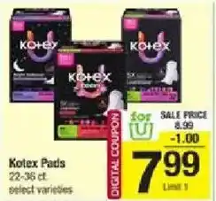 Star Market Kotex Pads offer