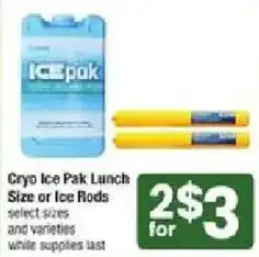 Star Market Cryo Ice Pak Lunch offer