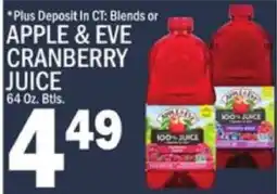 C Town Apple & Eve Cranberry Juice offer