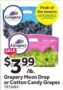 Stop&Shop Grapery moon drop or cotton candy grapes offer