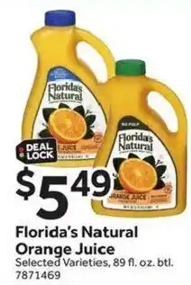 Stop&Shop Florida's Natural Orange Juice offer