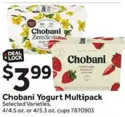 Stop&Shop Chobani Yogurt Multipack offer