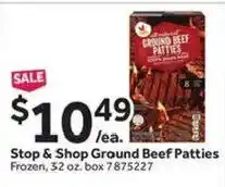 Stop&Shop Stop & Shop Ground Beef Patties offer