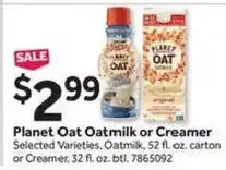 Stop&Shop Planet Oat Oatmilk or Creamer offer