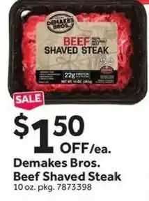 Stop&Shop Demakes Bros. Beef Shaved Steak offer