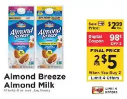 ShopRite Almond Breeze Almond Milk offer