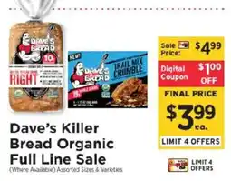 ShopRite Dave's Killer Bread Organic Full Line offer