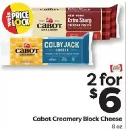Weis Markets Cabot Creamery Block Cheese offer