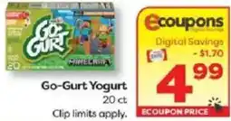 Weis Markets Go-Gurt Yogurt offer