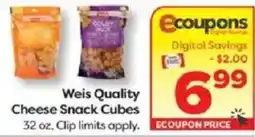 Weis Markets Weis Quality Cheese Snack Cubes offer
