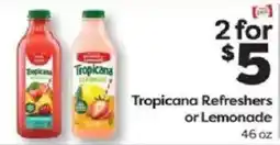 Weis Markets Tropicana Refreshers or Lemonade offer