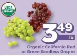 Weis Markets Organic California Red or Green Seedless Grapes offer