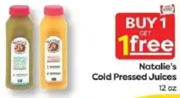 Weis Markets Natalie's Cold Pressed Juices offer