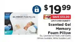 ShopRite Scented Gel Memory Foam Pillow offer