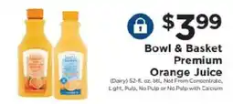 ShopRite Bowl & Basket Premium Orange Juice offer